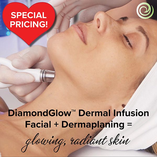 diamondglow facial special green spring aesthetics - greenspring medspa dermal infusion and dermaplaning special 2022