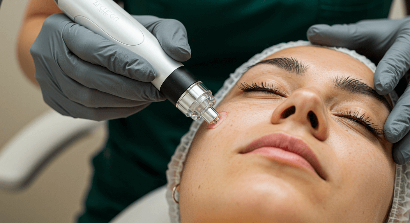 micropen cheek microneedling green spring aesthetics - micropen cheek microneedling