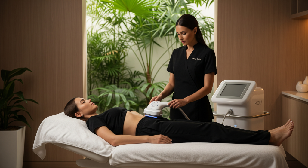 non surgical fat reduction treatment targeting stubborn fat on abdomen