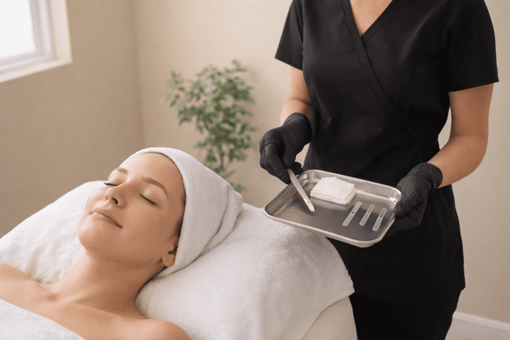 coolsculpting painful patient undergoing fat reduction treatment