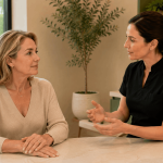 Aging hands treatment consultation for anti-aging skin rejuvenation