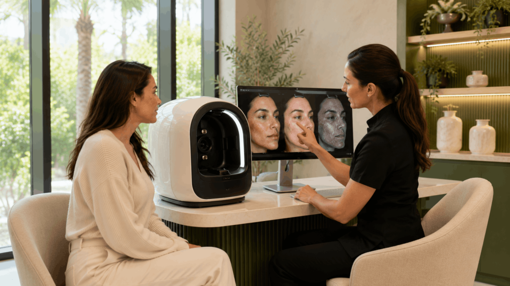 professional skin analysis using advanced facial imaging technology