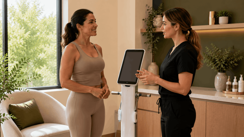 medical weight loss plateau consultation with body composition analysis.