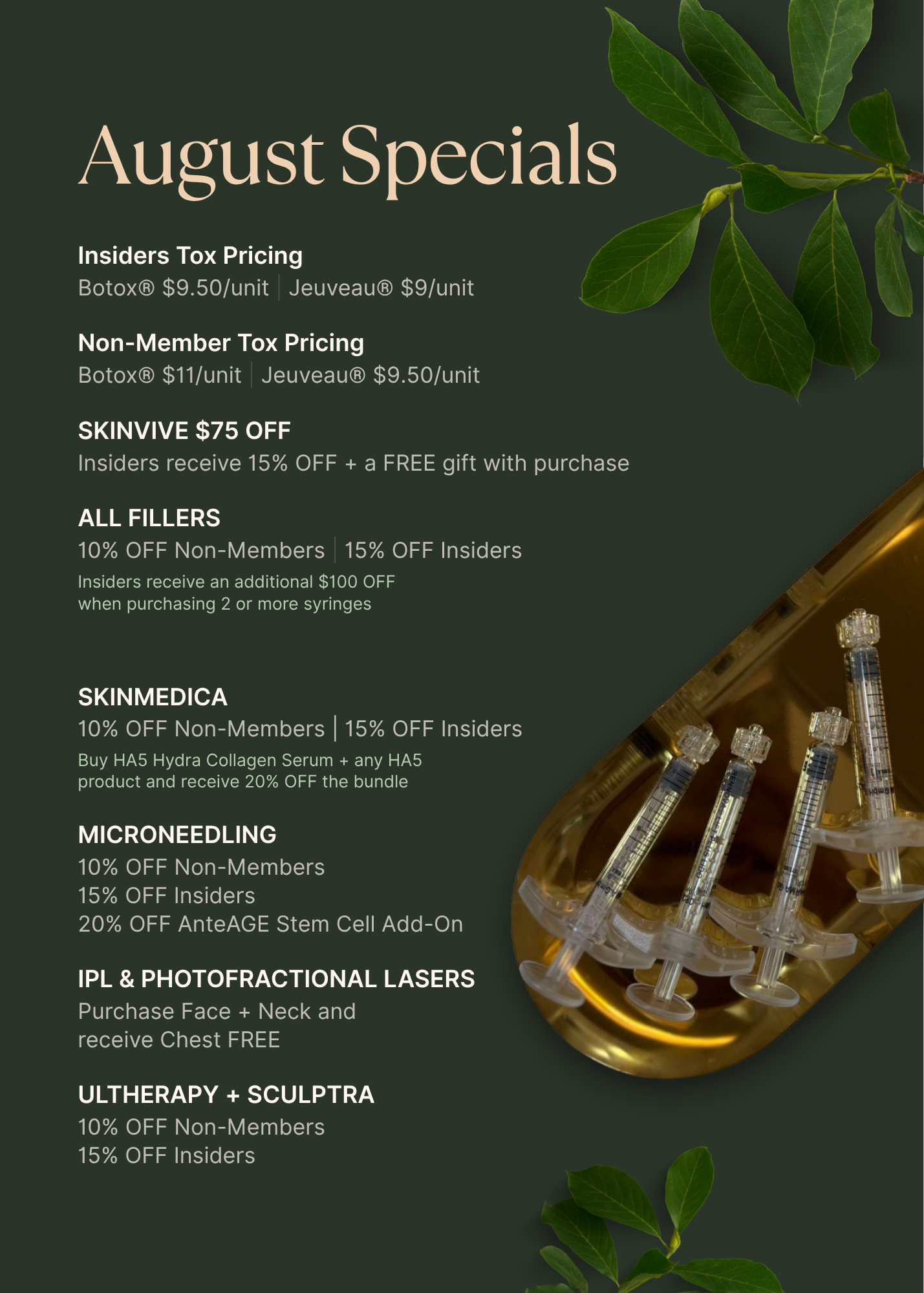 greenspring august specials post 5 x 7 in