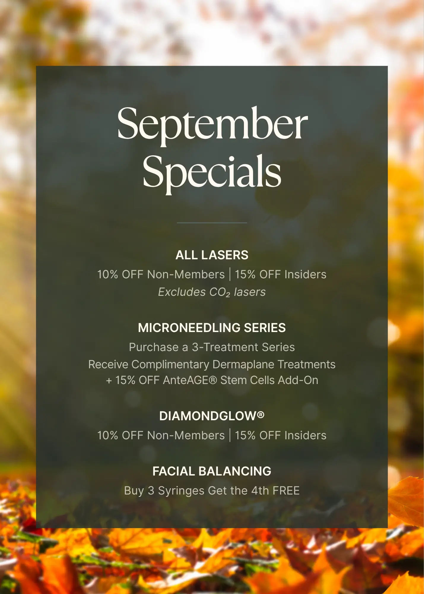 greenspring september specials post 5 x 7 in